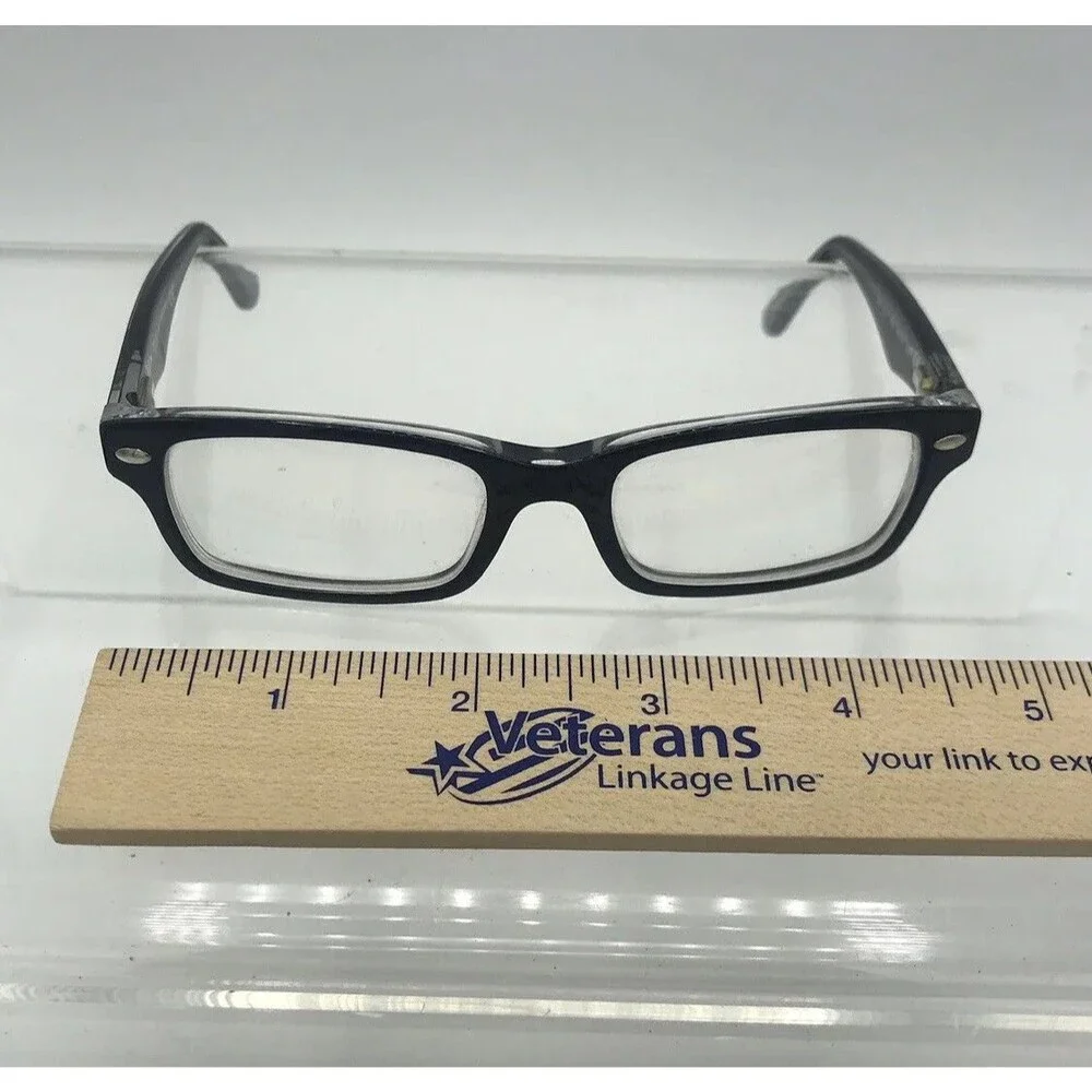 Ray-Ban Black on Transparent Eyeglass Frames 1530 3529 48-16 125 Teen Sz (11-13)